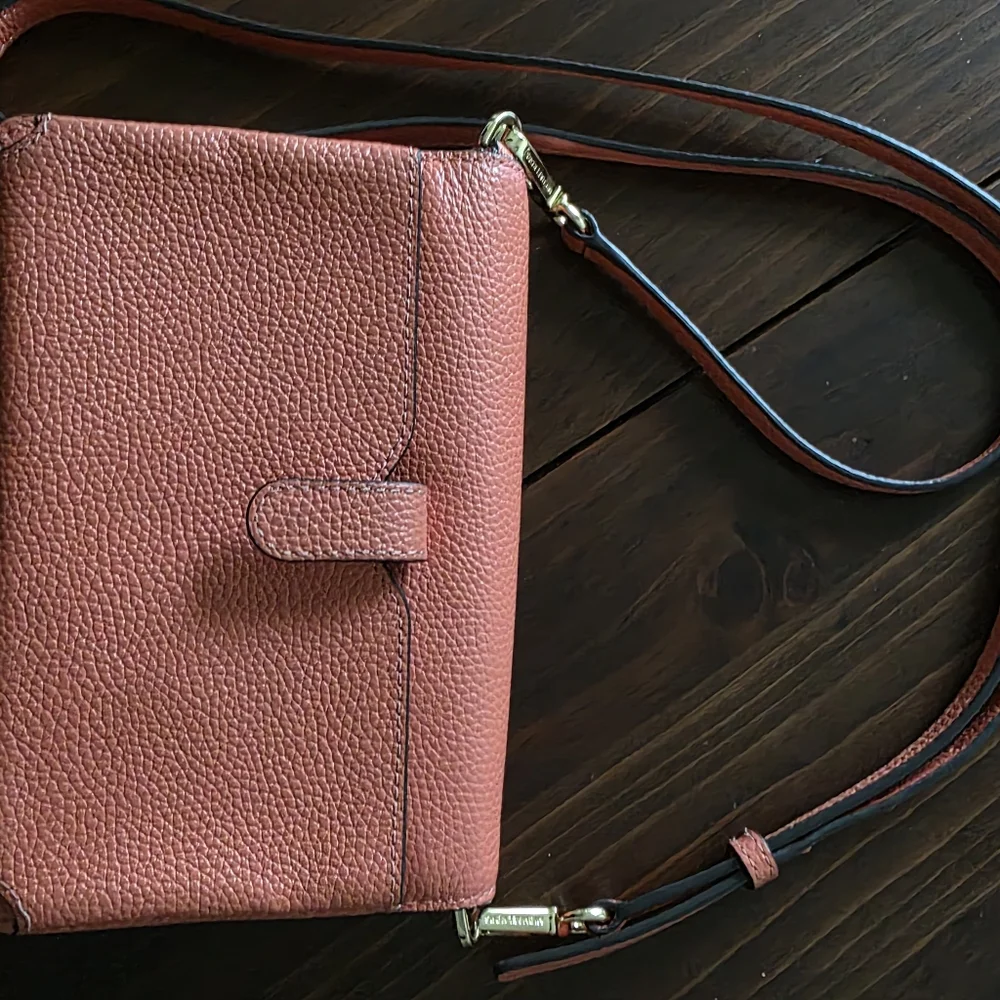 MICHAEL KORS Pebbled Leather Convertible Crossbody - Coral - Picture 5 of 12
